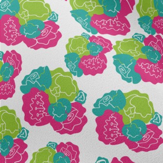 Stitching Color Block Flowers Chiffon