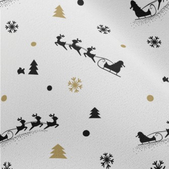 Reindeer And Santa Claus Chiffon