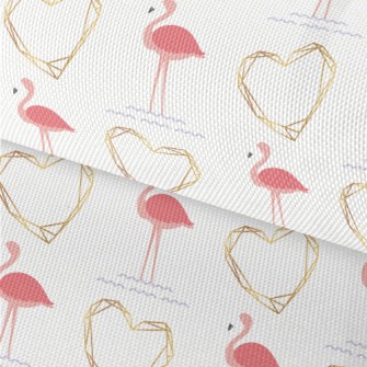 Flamingo And Love Waterproof Oxford