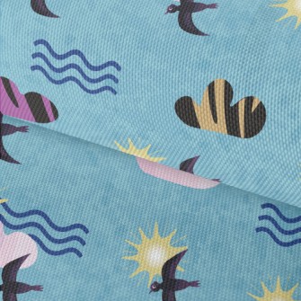 Art Illustration Bird Waterproof Oxford