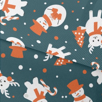 Red And White Christmas Charac Waterproof Oxford