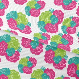 Stitching Color Block Flowers Waterproof Oxford