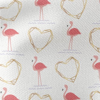 Flamingo And Love Waterproof Canvas