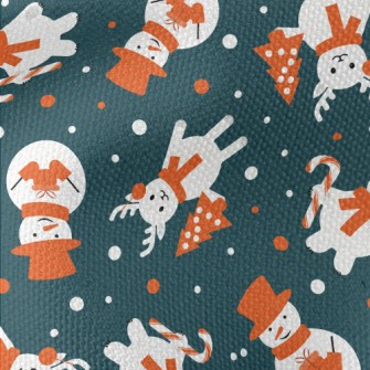 Red And White Christmas Charac Waterproof Canvas