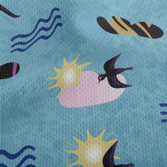 Art Illustration Bird Athletic Mesh Flat Back