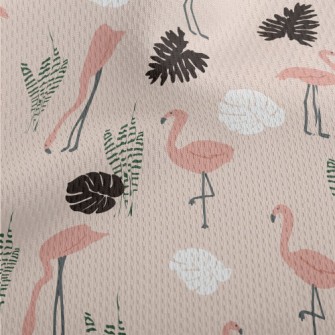 Pink Flamingo Athletic Mesh Flat Back