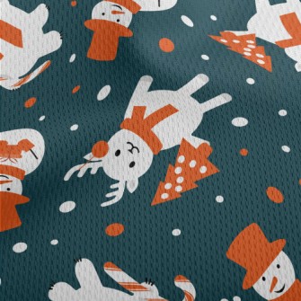 Red And White Christmas Charac Athletic Mesh Flat Back