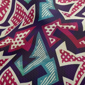 Irregular Geometric Pattern Of Athletic Mesh Flat Back