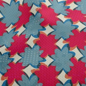 Stitching Irregular Color Bloc Athletic Mesh Flat Back