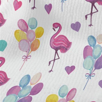 Watercolor Flamingo Balloon Terry