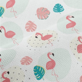 Flamingo Standing On One Leg Performance Linen