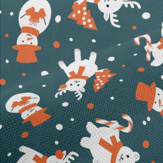 Red And White Christmas Charac Performance Linen