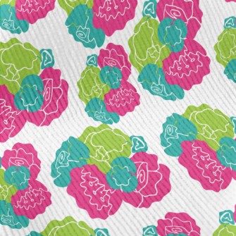 Stitching Color Block Flowers Standard Corduroy