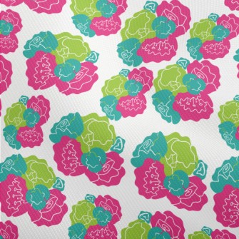 Stitching Color Block Flowers Dobby