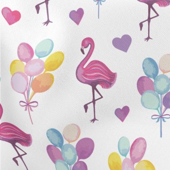 Watercolor Flamingo Balloon Stretch Ponte