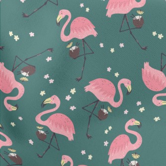 Flamingo Loves Coconut Juice Stretch Ponte