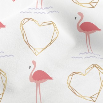 Flamingo And Love Micro Fleece