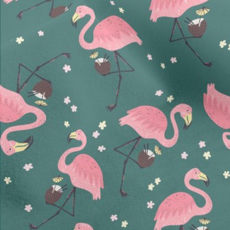 Flamingo Loves Coconut Juice Micro Fleece