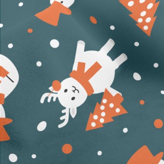 Red And White Christmas Charac Micro Fleece