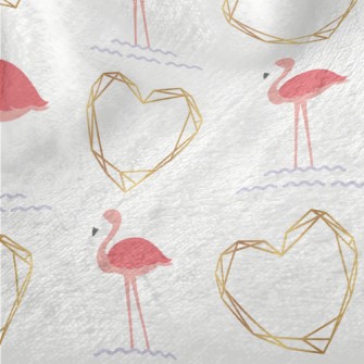 Flamingo And Love Minky