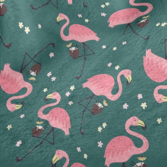 Flamingo Loves Coconut Juice Minky