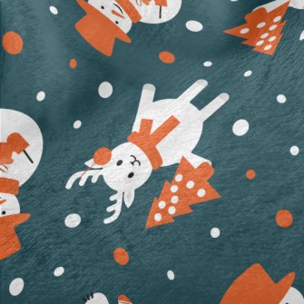 Red And White Christmas Charac Minky