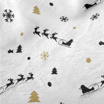 Reindeer And Santa Claus Minky