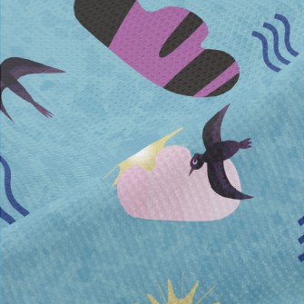 Art Illustration Bird Piqué