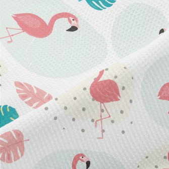 Flamingo Standing On One Leg Piqué