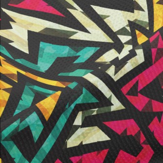 Swirl Geometry Piqué