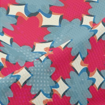 Stitching Irregular Color Bloc Piqué