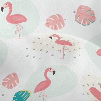 Flamingo Standing On One Leg Lightweight Performance Linen