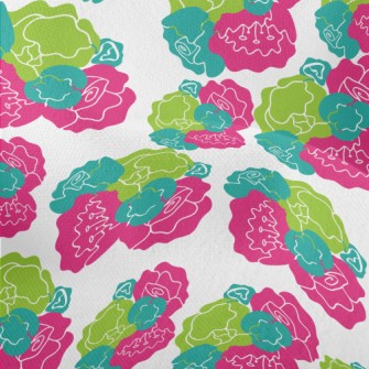 Stitching Color Block Flowers Lightweight Performance Linen