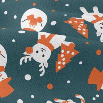 Red And White Christmas Charac Modern Jersey