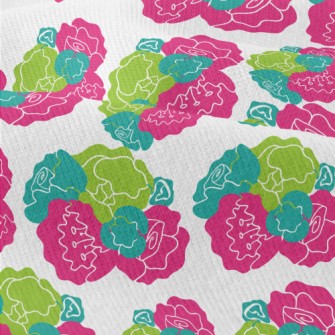 Stitching Color Block Flowers Modern Jersey