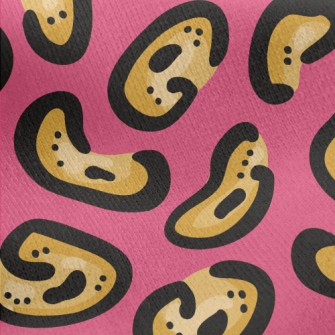 Bright Irregular Leopard Print Jersey Backed Fleece