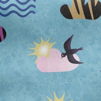 Art Illustration Bird Jersey Backed Fleece