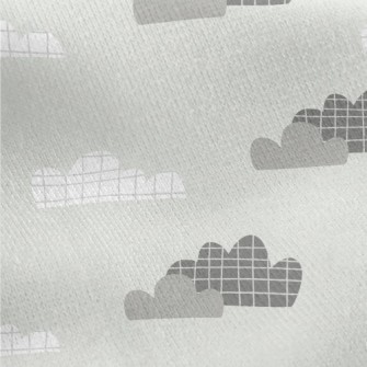 Simple Lattice Clouds Jersey Backed Fleece