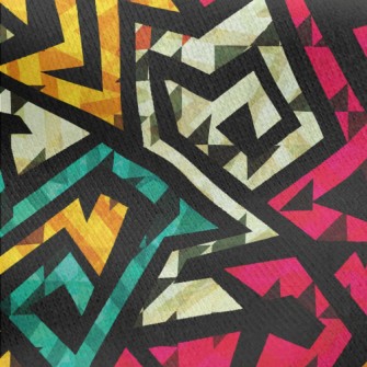 Swirl Geometry Jersey Backed Fleece