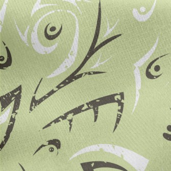Mottled Geometric Pattern Jersey Backed Fleece