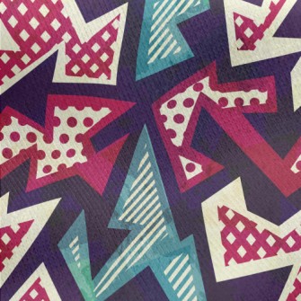 Irregular Geometric Pattern Of Jersey Backed Fleece