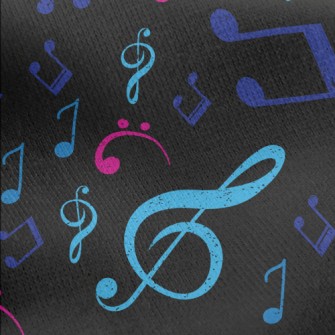 Fluorescent Notes Jersey Backed Fleece