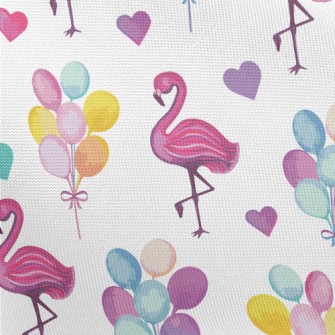 Watercolor Flamingo Balloon Pongee
