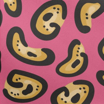 Bright Irregular Leopard Print Pongee