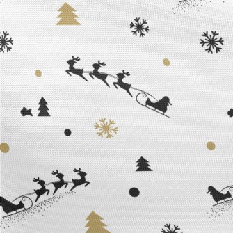 Reindeer And Santa Claus Pongee