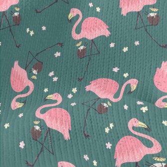 Flamingo Loves Coconut Juice Stretch Jersey