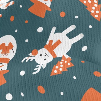 Red And White Christmas Charac Stretch Jersey