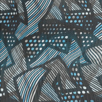Shiny Geometric Pattern Stretch Jersey