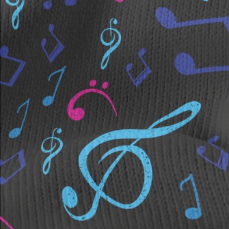 Fluorescent Notes Stretch Jersey