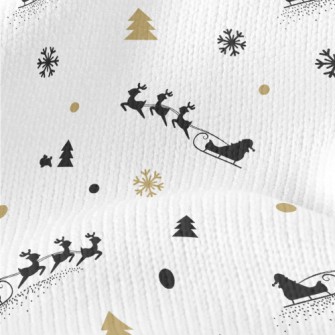 Reindeer And Santa Claus Stretch Jersey